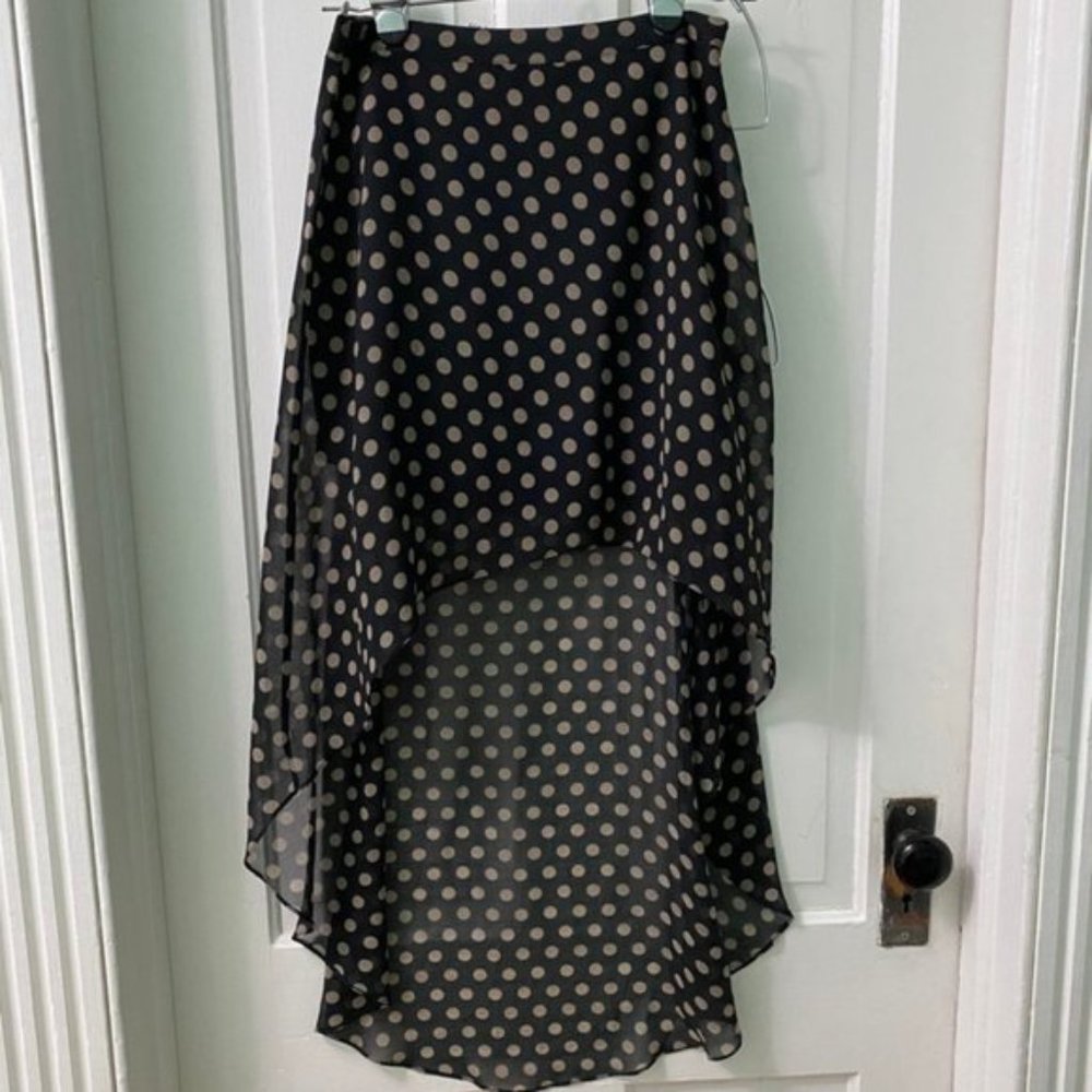 Forever 21 - High low sheer polka dot skirt - Size Large - Picture 1 of 7
